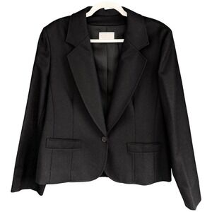 A6 Pendleton Virgin Wool Blazer Women's Size 16‎ Classic Black Career